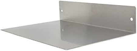 Buhbo Mitus Floating Shelf Wall Mounted 8x12 Brushed Stainless Steel