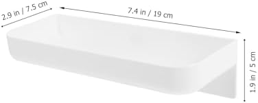 2pcs White Floating Shelves Wall Mounted Organizer Storage