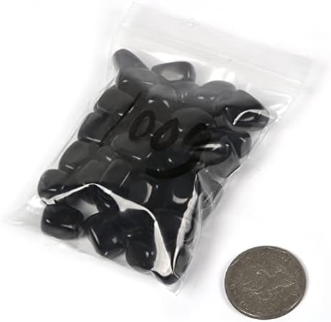 Justinstones 100 Grams Black Obsidian Tumbled Stones Collection
