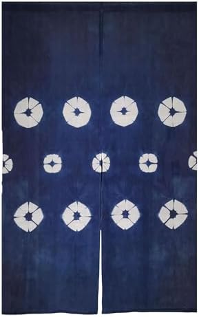 Hand-Dyed Japanese Door Curtain Shibori Noren Panel 335x59in