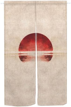 Traditional Japanese Noren Door Curtain 283 x 472 Sunset