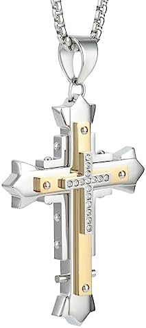 Christian Cross Pendant for Car Mirror and Necklace