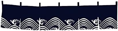 Sea Wave Doorway Noren Curtain Panel 40x140cm