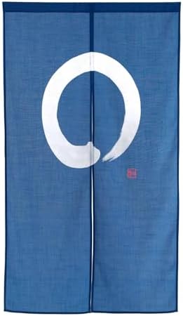 EDOYA Japanese Doorway Curtain Noren Tapestry En Indigo Blue