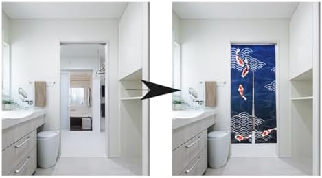 nextdesign Noren Doorway Curtain with Nishikigoi Carp Pattern