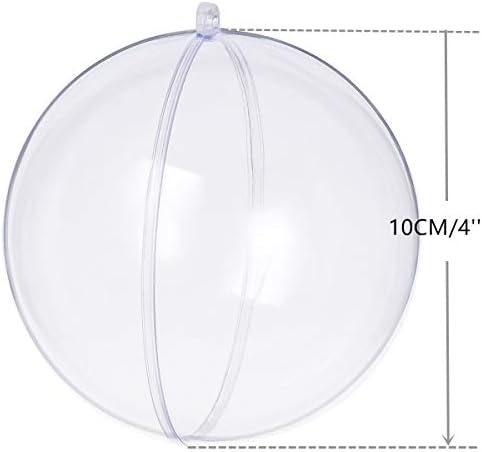 KENAST Clear Fillable Ornaments Ball 6pcs 100mm DIY Decor