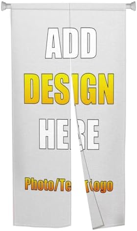 Customizable Double Sided Doorway Curtain with Picture 34x60 Inch