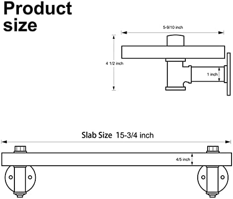 HouseAid Industrial Pipe Floating Shelves 2 Pack