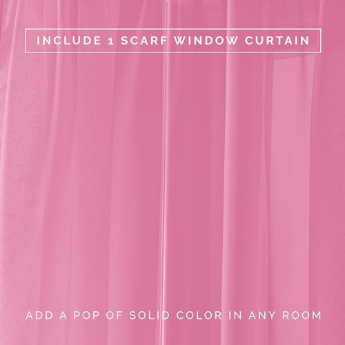 Elegant Comfort Dusty Rose Sheer Curtain Panel - 55 x 216 Long