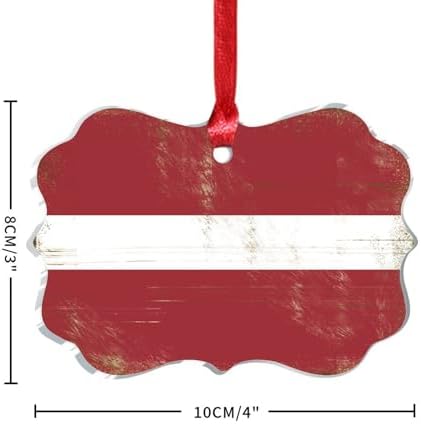 3 Inch Clear Acrylic Christmas Ornaments 2023 Latvia Decorative Baubles
