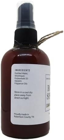 Lemon Lavender Room Spray 4oz Brown Plastic Bottle