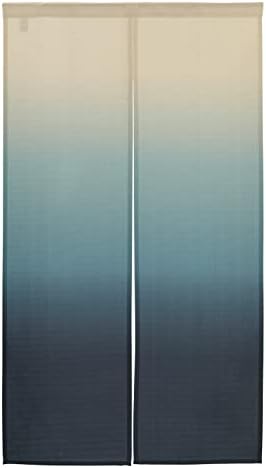 Japanese Navy Blue Noren Door Curtain with Shibori Pattern