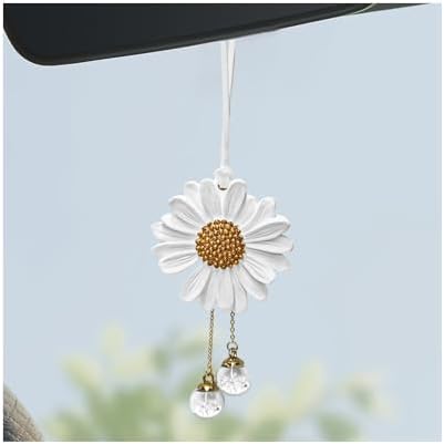 Daisy Car Hanging Ornament White