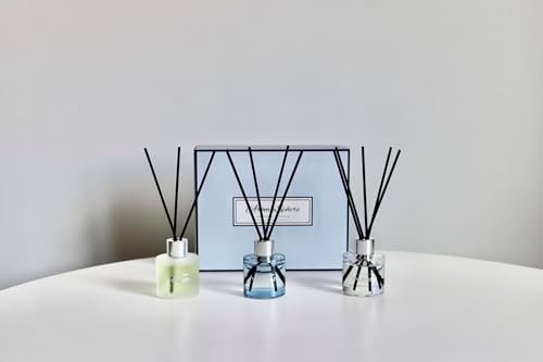 AromaSphere Reed Diffuser Set of 3 Eucalyptus Jasmine Lemongrass