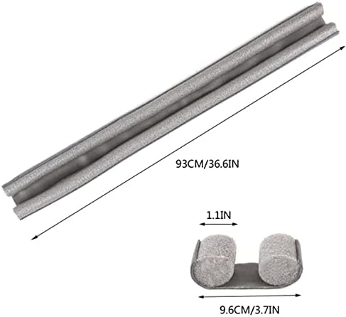 Large Door Draft Stopper 36 Inch Black Adjustable Gap Blocker