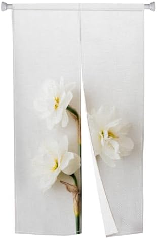 Noren Door Curtain with Bloomy Flower Print