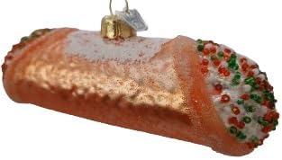 OnHoliday Glass Dessert Cannoli Christmas Ornament