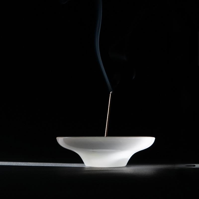 Liuli Glass and Jade Incense Holder for Sticks