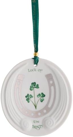 Belleek Luck of The Irish Shamrock Ornament