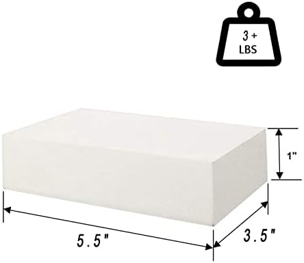 HAO Small Floating Shelf Set of 5 White 6 Inch Wall Mount