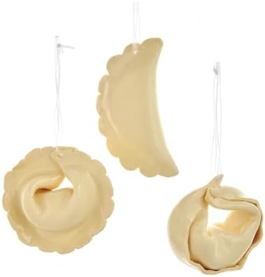 The Bridge Collection Tortellini Ravioli Ornaments Set of 3