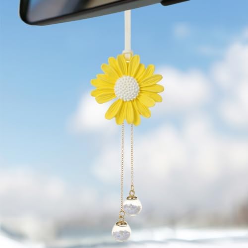 Chrysanthemum Car Decor - Rear View Mirror Accessory