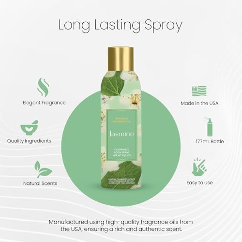 Brooklyn Fragrance Co Spring Floral Room Spray - 6 Fl oz Premium Jasmine Air Freshener