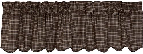 VHC Brands Kettle Grove Window Curtain Black 16x60