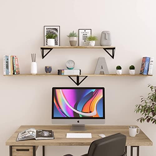 Wallniture Minori Floating Bookshelf Set of 3 Natural Burned