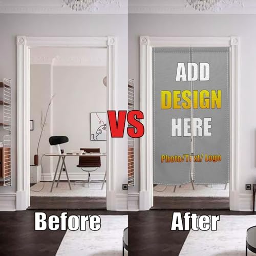 Customizable Japanese Noren Door Curtain Panel Decor