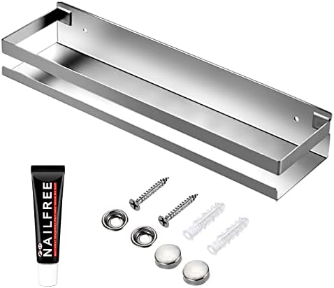 Rustproof Metal Floating Shelf 1575 Inch Silver