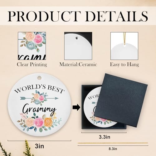 Beliran Grammy Ceramic Ornaments for Home Decor