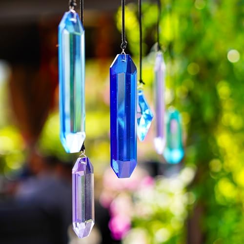 7 Pack Crystal Ornaments for Christmas Tree and Window