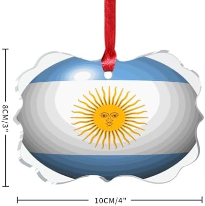 3 Inch Acrylic Christmas Ornaments 2024 Argentina Decorative Baubles