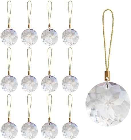 12 Pcs Crystal Glass Christmas Balls Ornaments