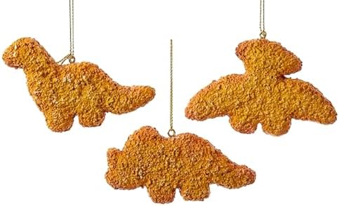 The Bridge Collection Dino Chicken Nuggets Christmas Ornaments Set of 3