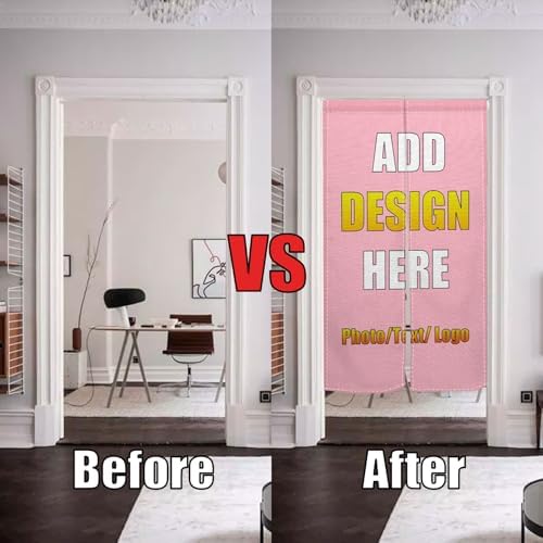 Custom Japanese Noren Curtain Double Sided for Door Divider