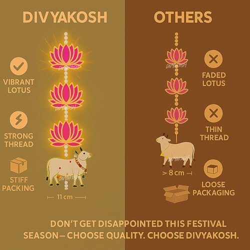 Handmade Lotus Ganpati Wall Decoration Pair 25 Inch Each