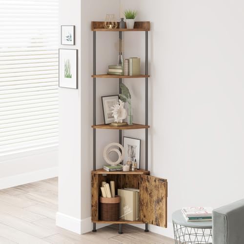 VonDream 5-Tier Corner Cabinet for Small Spaces