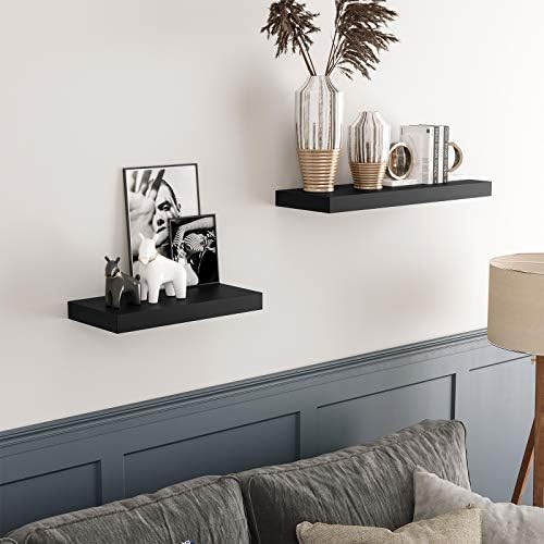 VASAGLE Floating Wall Shelf 157 Inch Black