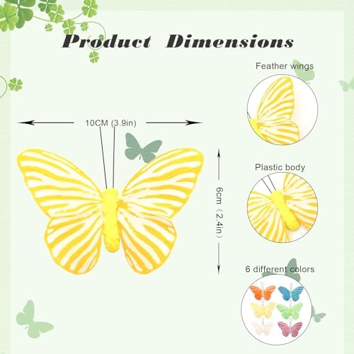 12PCS Zebra Butterfly Magnets Decoration Kit 4 Inch