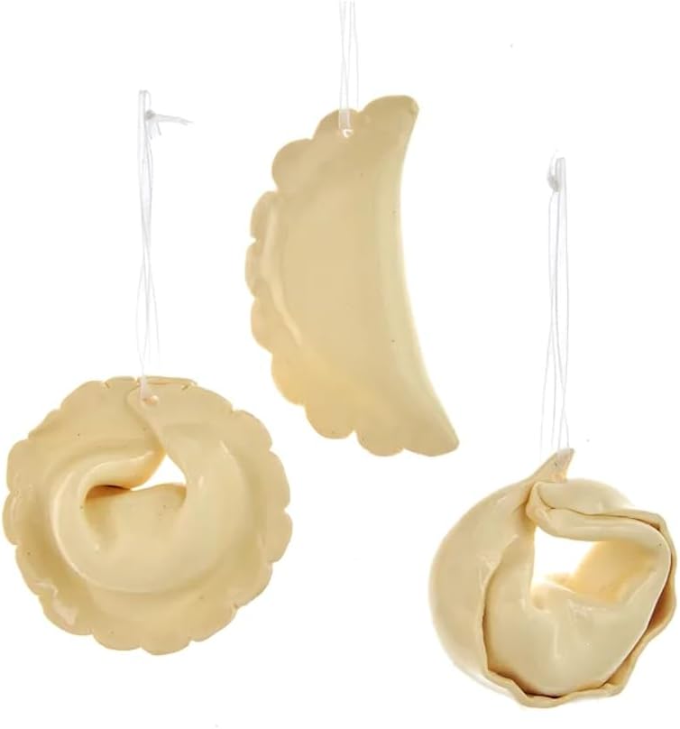 The Bridge Collection Tortellini Ravioli Ornaments Set of 3