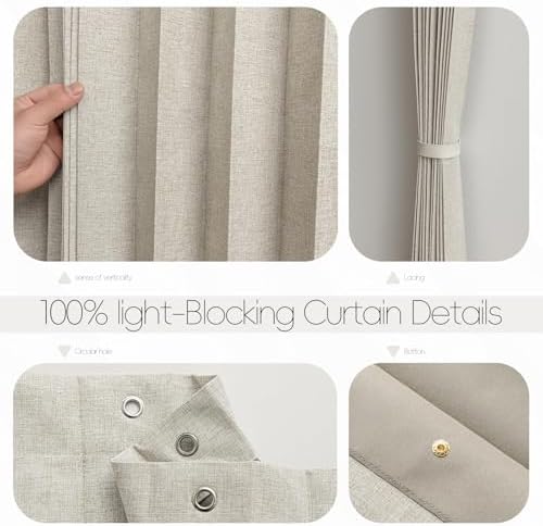 Jilron Blackout Accordion Door Curtain Off White 1 Panel
