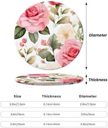 Christmas Ornaments Rose Flower Ceramic Pendant Hanging Decor