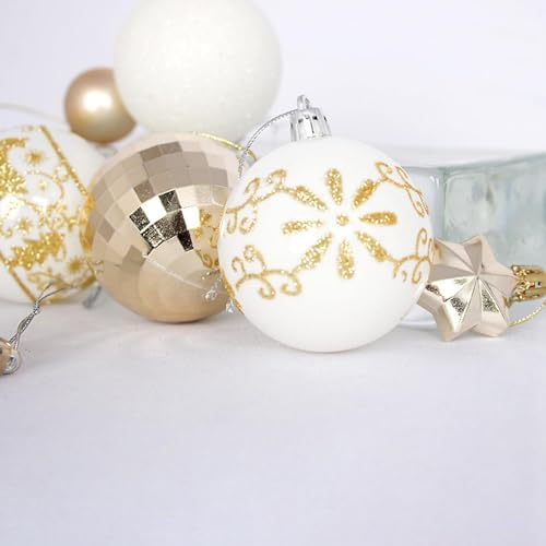 44 Piece Christmas Ball Ornaments for Holiday Decorations