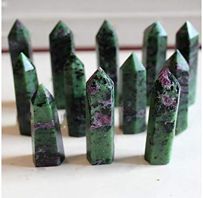 StoneStory Red Green Healing Crystal Wand Pack of 2