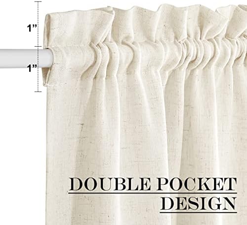 NICETOWN Natural Door Curtain for French Doors