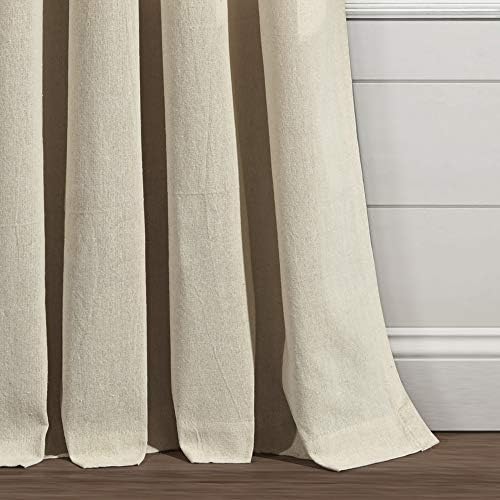 Lush Decor Boho Pom Tassel Curtain Panel 84x52in Dark Linen