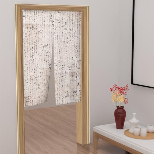 Leowefowa Japanese Door Curtain Noren Style Decor