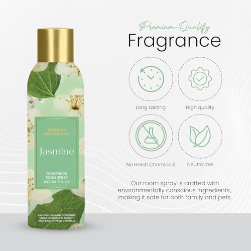 Brooklyn Fragrance Co Spring Floral Room Spray - 6 Fl oz Premium Jasmine Air Freshener